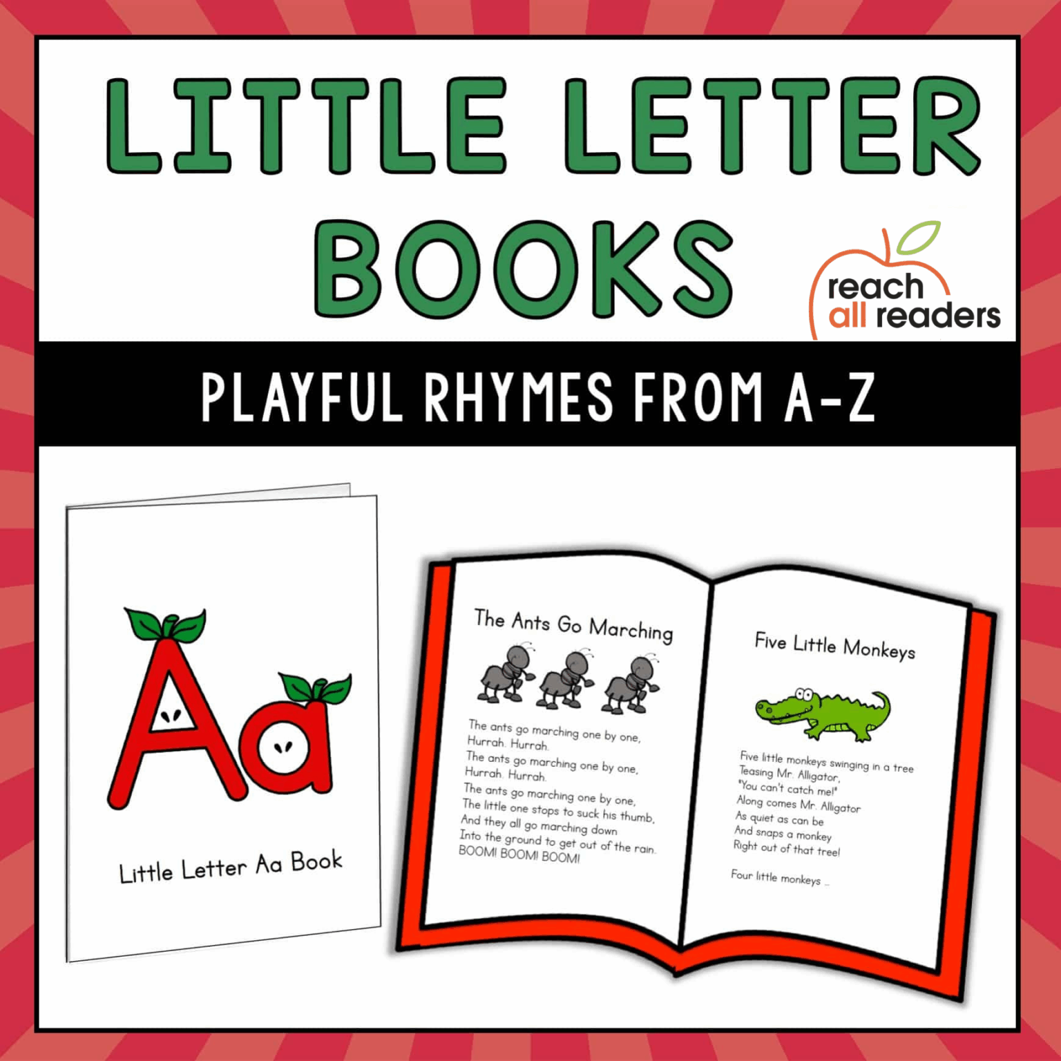 26 Letter Books of Nursery Rhymes & Songs - Reach All Readers