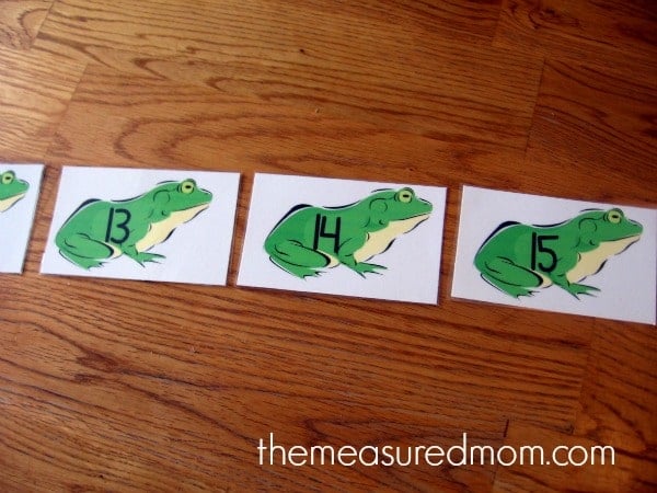 numbered frog cards ordered