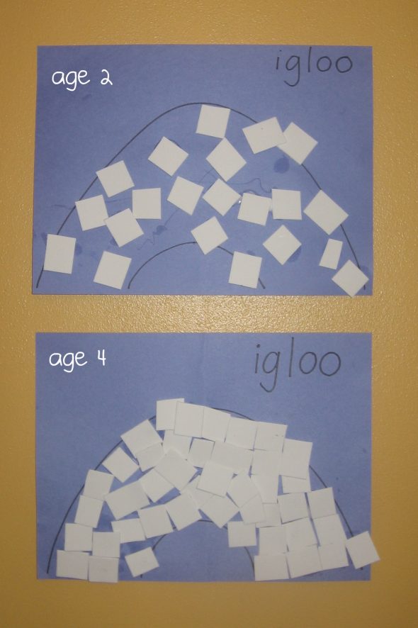 letter I cut and paste igloo