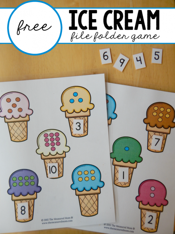 We love this ice cream file folder game for preschool! 