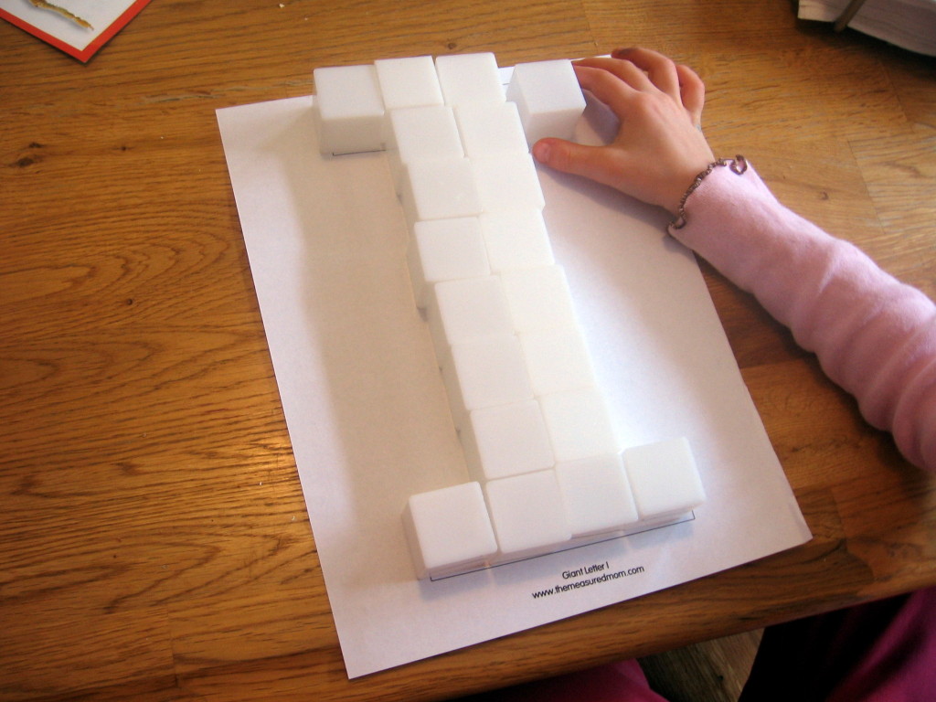 letter I made out of Don't Break the Ice ice