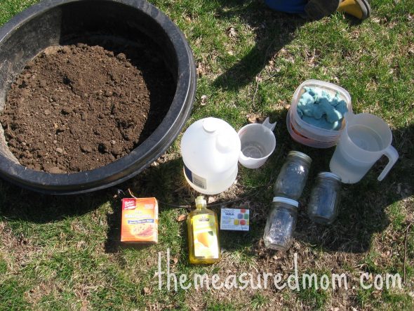 supplies for volcano