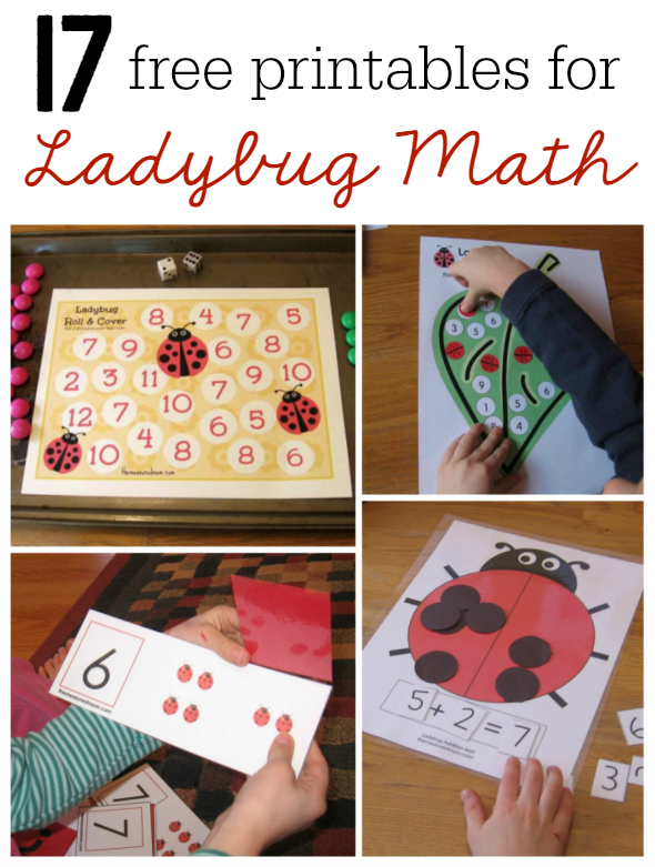 ladybug math free printables 17