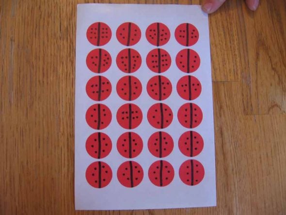 dot sticker "ladybugs"