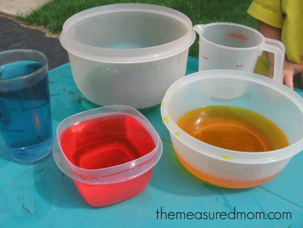 child comparing volume of water