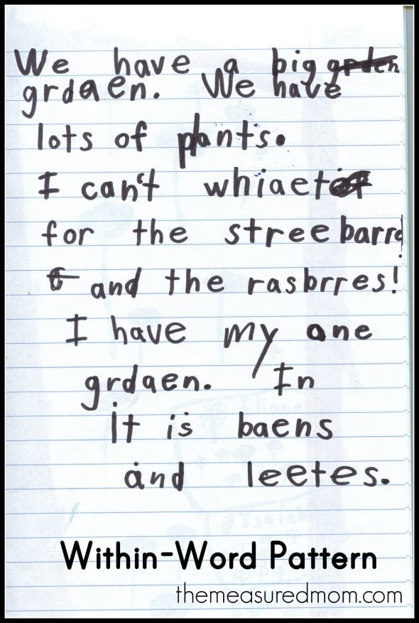 sample of within-word pattern