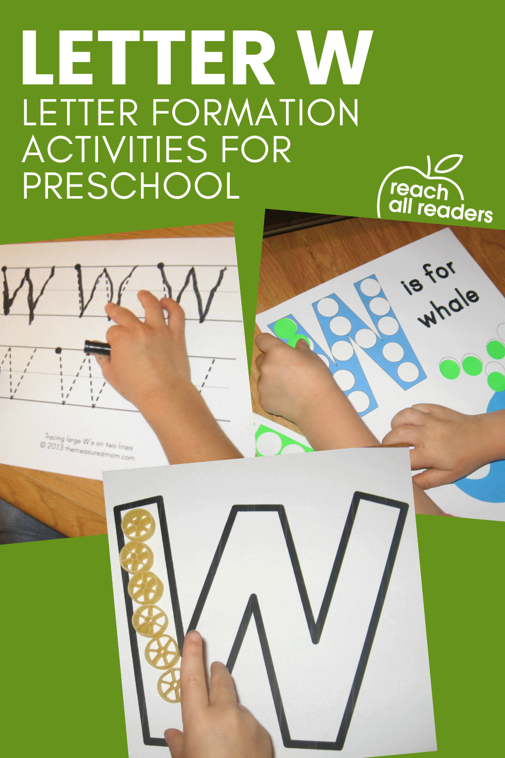 Writing the Alphabet for Preschoolers: the letter W - The Measured Mom