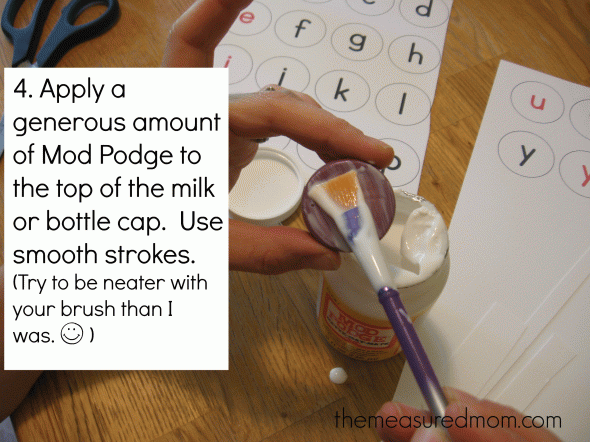 how to make milk cap letters