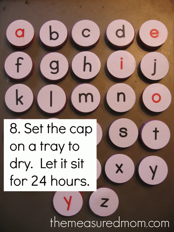 how to make milk cap letters