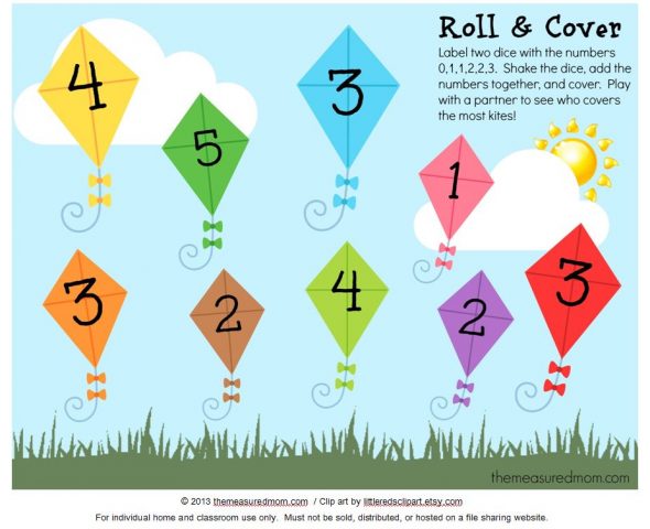 Get this free addition game for kids from PreK-grade 1!