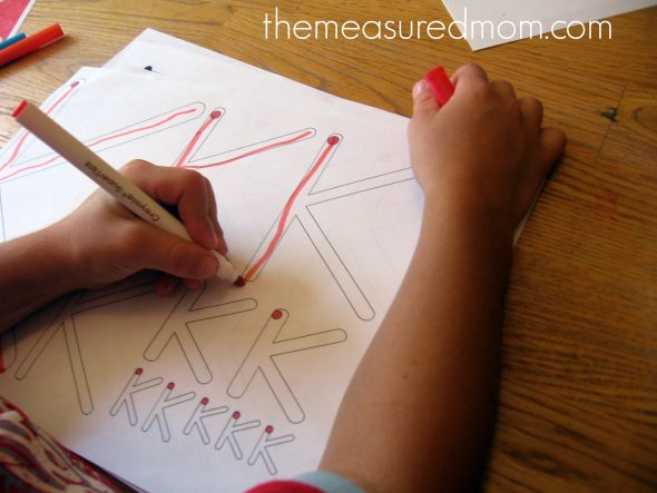 Check out this post for creative ways to teach kids to write the alphabet!