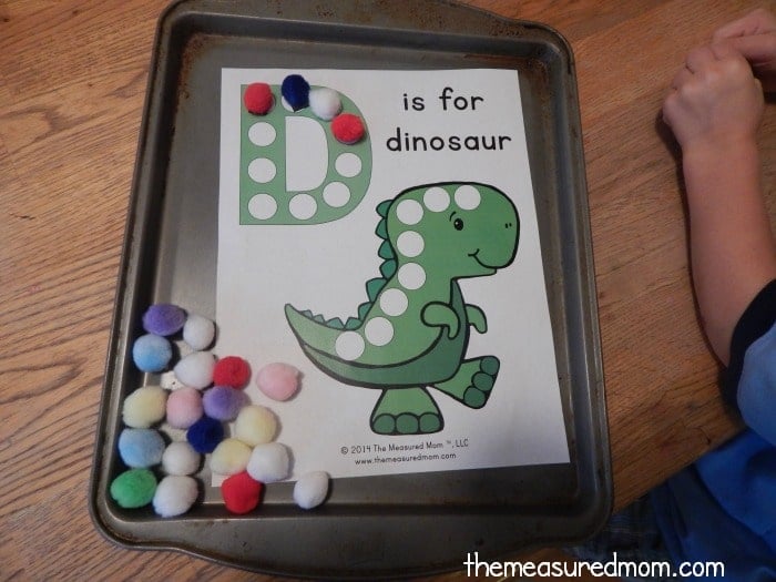 These free alphabet worksheets for preschool are a great hands on activity for kids. Cover the circles with stickers or magnets - or use them as dot marker printables.