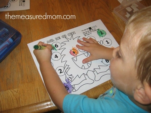 Check out this giant round-up of FREE monster math activities for kids from preschool-grade 1!