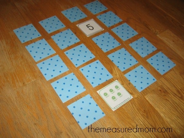 Help your preschooler learn to count groups up to 10 with this free monster memory game!