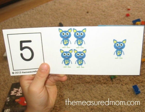 Teach missing addends with monster flip cards! 