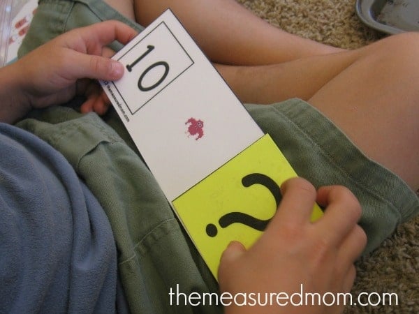 Teach missing addends with monster flip cards! 