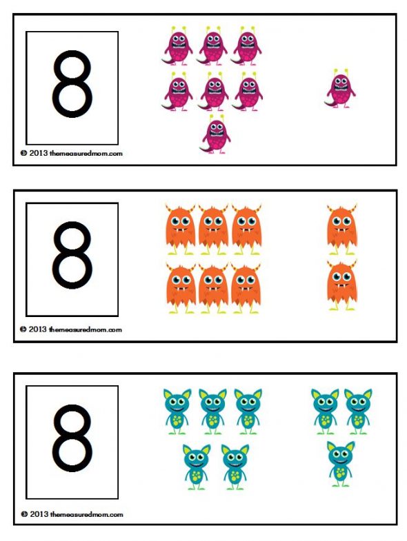 Teach missing addends with monster flip cards! 