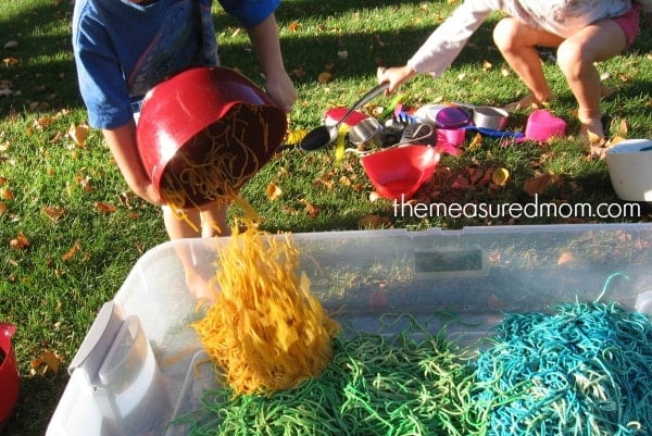 N is for noodles sensory play (7) - the measured mom