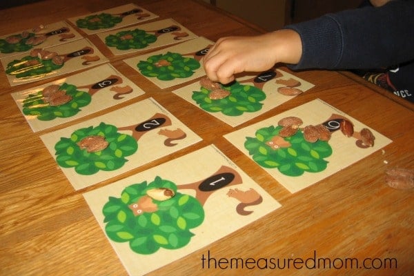 Check out this post for 6 fall math activities for preschool and kindergarten - with links to free printables!