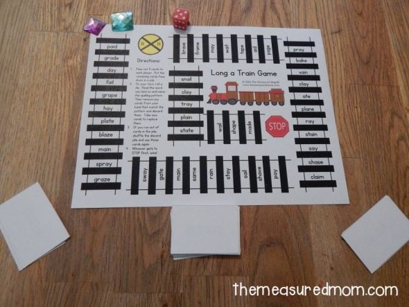 Free game for teaching long a spelling patterns 