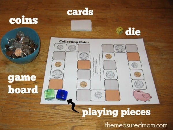 Teach the names of coins with this free printable game!