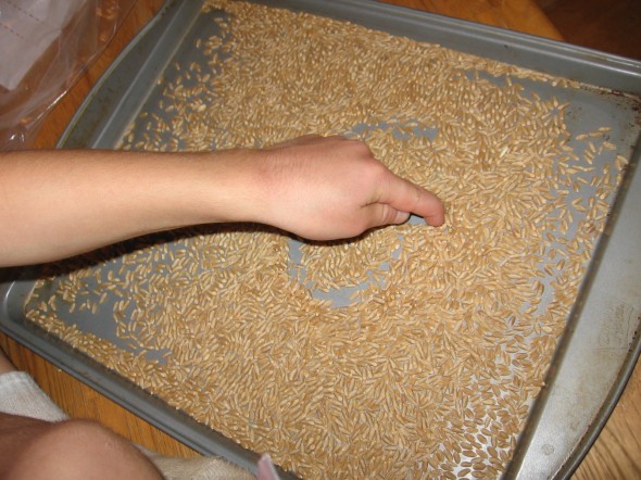 make letter G in grain