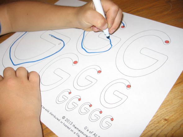 make letter G on level one page