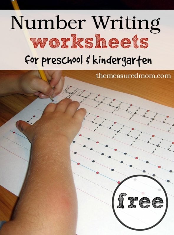 Print these free numbers handwriting pages to help your preschooler or kindergartner learn to write numbers. Get three levels of pages!