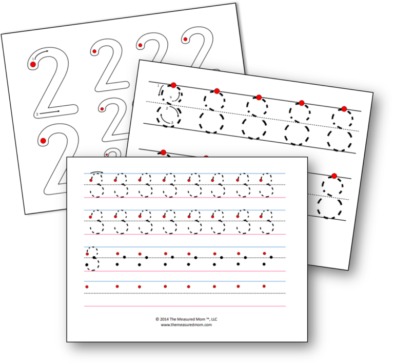 Number handwriting pages - Reach All Readers