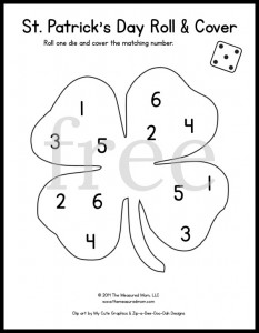 Looking for some fun math games for preschool and kindergarten? Grab some dice and markers and play these free printable roll and cover games for every season of the year! For 1 or 2 dice. 