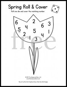 Looking for some fun math games for preschool and kindergarten? Grab some dice and markers and play these free printable roll and cover games for every season of the year! For 1 or 2 dice. 