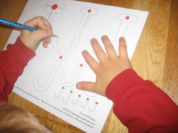 letter J handwriting page 1