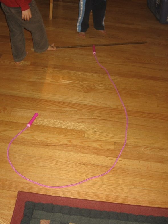 letter J with jumprope