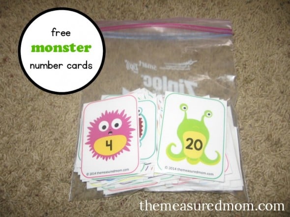 Make your own hundreds chart with these free monster number cards... and find other fun ways to use them! 