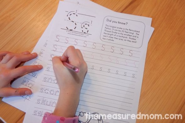 Get this set of 26 free handwriting worksheets featuring animal fun facts. No more boring handwriting practice! 