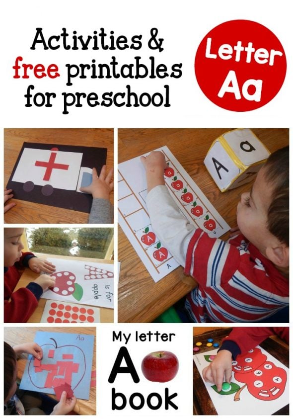 Check out this giant set of letter A activities for preschool! Printable books, activity sheets, book lists, craft ideas, and more! 