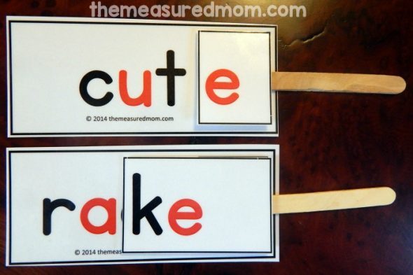 Print these free cards for a great silent e activity!