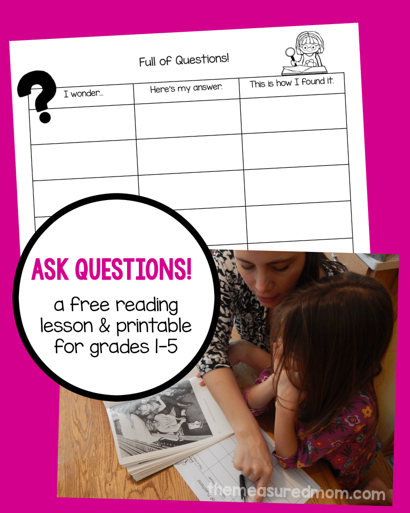 asking questions - a reading strategy lesson