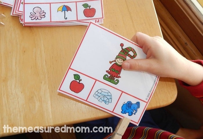 Help your child learn to hear letter sounds with these free clip cards! Get two cards for every letter, PLUS cards for words that start with sh, ch, and th. 