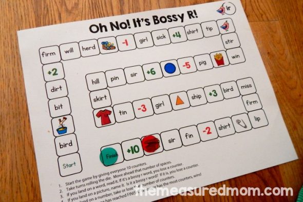 These 5 FREE bossy r games are great for teaching kids to read those tricky r-controlled vowel words. 