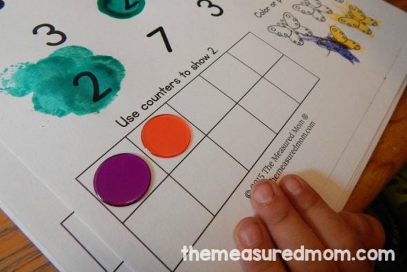 These free number worksheets for preschool reinforce a variety of skills... with lots of hands-on practice! 