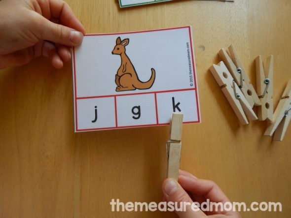 These alphabet cards are a great letter sounds activity for preschool. Plus, they come in an easy and more challenging set for a total of 52 free cards!