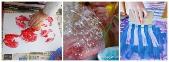 Check out these 26 process art ideas for preschool - one for every letter of the alphabet! 