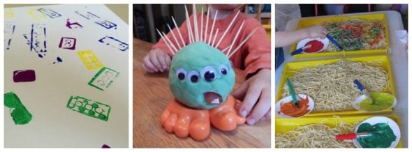 Check out these 26 process art ideas for preschool - one for every letter of the alphabet! 