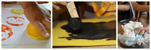 Check out these 26 process art ideas for preschool - one for every letter of the alphabet! 