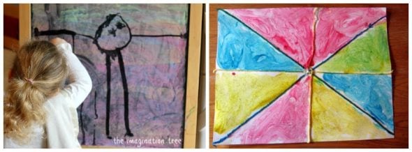 Check out these 26 process art ideas for preschool - one for every letter of the alphabet! 
