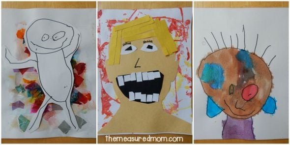 These self portrait ideas for kids are great for an all about me preschool theme! 