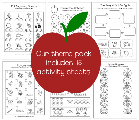 15 fall activity sheets preview