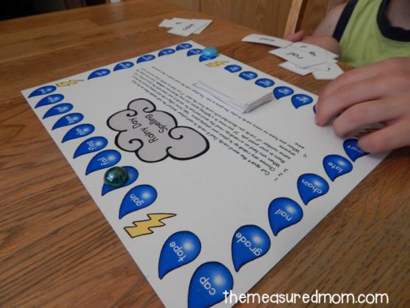 rainy day spelling game 2