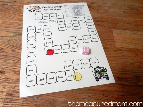 This is a great no-prep spelling game for ee words and ea words!